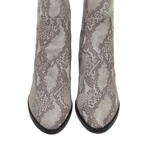 B5 NEW DOLCE VITA Samie Snake Print Leather Ankle-High Block Heel Bootie Sz 9.5 - Picture 4 of 8